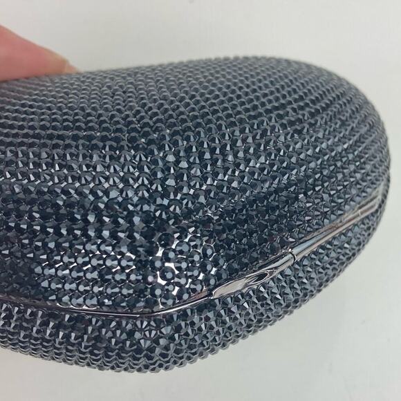 LUX MOB Crystal Heart Clutch Bag in Black - $695. - Picture 14 of 16